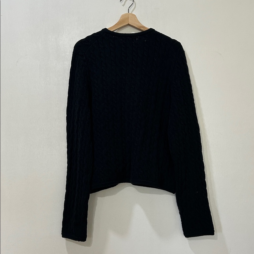 J. CREW Black Button-Up Cardigan Sz LG New - Picture 2 of 9